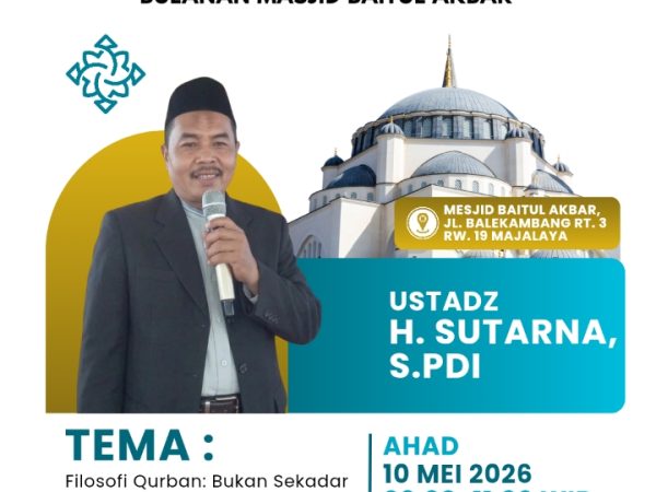 Filosofi Qurban dan Ketaatan Jadi Topik Hangat dalam Pengajian Rutin di Masjid Baitul Akbar