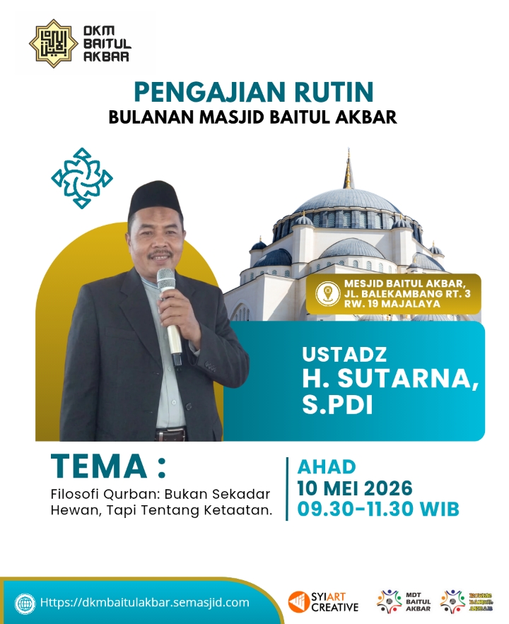 Filosofi Qurban dan Ketaatan Jadi Topik Hangat dalam Pengajian Rutin di Masjid Baitul Akbar